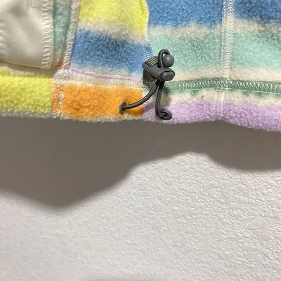 L.L.Bean Kids Mountain Full Zip Fleece Hooded Jacket Printed Multicolor Large 14 - Picture 4 of 10